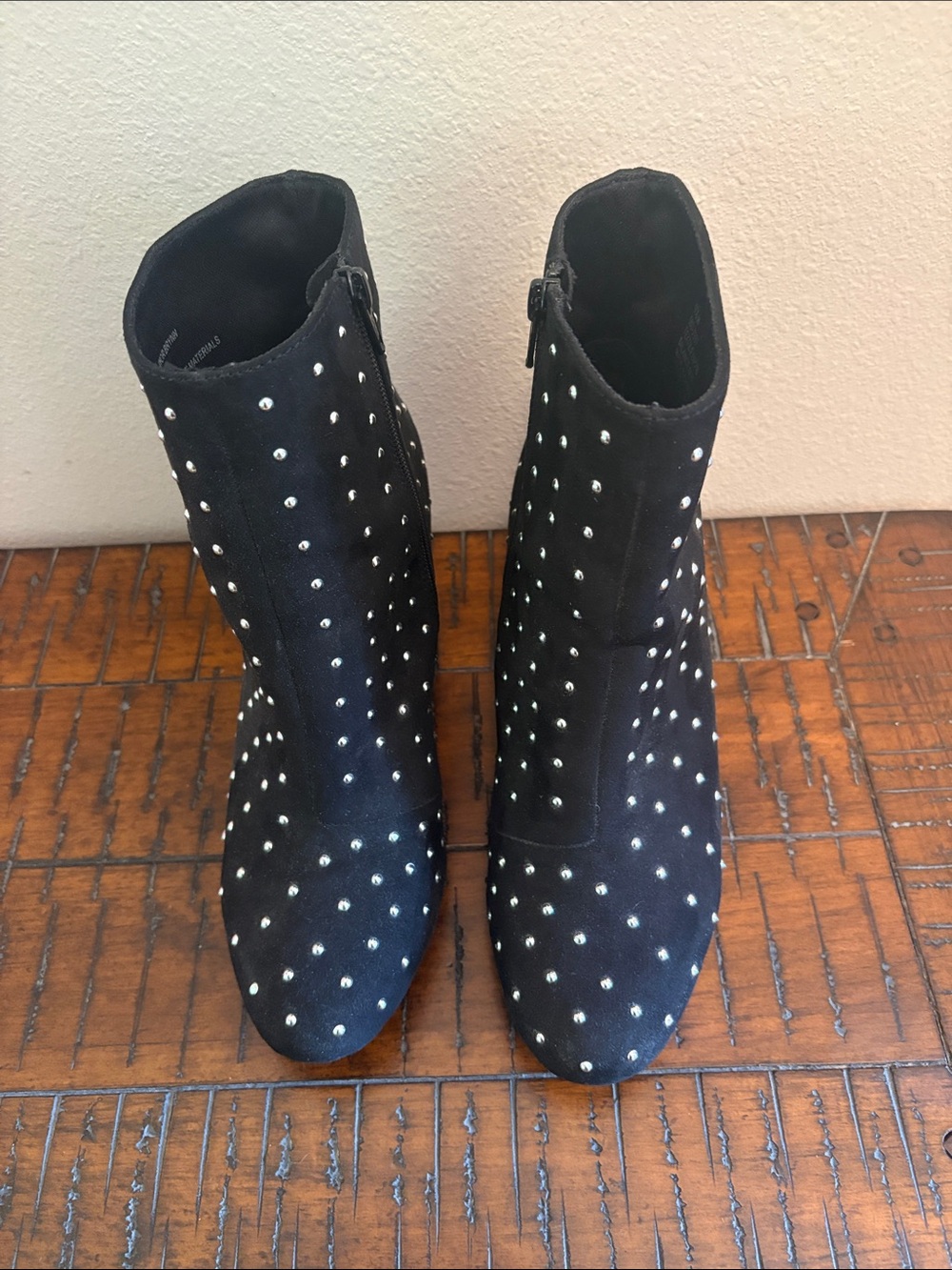 Worthington Black Studded Ankle Booties - Picture 3 of 9